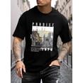 thumbnail image 1 of New York-Inspired Men's Fashion T-Shirt - Casual & Sporty, Crew Neck, Short Sleeve with Creative Letter Print Design, Breathable Polyester Blend, Machine Washable, 1 of 5