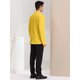 thumbnail image 5 of Chaqueta de lino para hombre Sólido Slim Fit Chaqueta deportiva ligera de un solo pecho Blazer Amarillo L Unique Bargains Blazer, 5 of 6