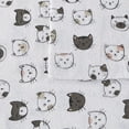 thumbnail image 4 of Intelligent Design Cozy Soft 4-Piece Queen Cotton Flannel Printed Sheet Set, Grey/Pink Cats, 4 of 6