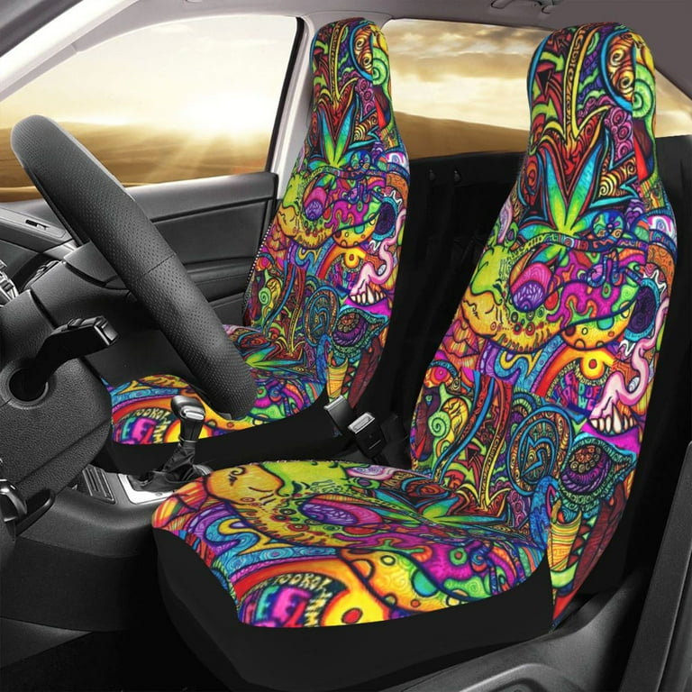 Abstract Bright Trippy Rainbow Car Seat Protective Cover Suitable for Truck SUV and Other Car Seat Cushion Anti Fouling Covers Walmart