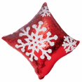 thumbnail image 2 of Rojo de lentejuelas copo de nieve Reno letra patrón sofá decoración del hogar fundas de almohada de coche funda de almohada suave funda de almohada 40x40cm Inevent JR0775-06, 2 of 6