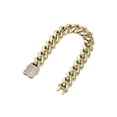 thumbnail image 2 of Semi Solid  Monaco Mens Miami Cuban Link Bracelet 10K/14K Yellow Gold, 2 of 3