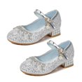 thumbnail image 1 of Crystal Slippers Cinderella Party Wedding Sequined Princess Leather Shoes, 1 of 5