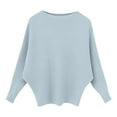 thumbnail image 4 of Womens Sweaters Womens Fall Clothes Oversized Batwing Sleeve Pullover Knit Sweater Crew Neck Long Sleeve Soft Casual Loose Fit Comfortable Fall Winter Fashion, 4 of 4