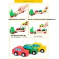 thumbnail image 4 of Gifts for Kids! Fwttom Toy Cars, Wooden Transportation Toys Children's Educational Toys Wooden Trailer Airplane Model, 4 of 7