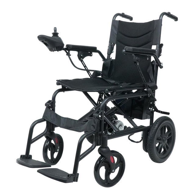 Silla de Ruedas Eléctrica Compacta | Plegable, Todo Terreno, Estructura de Acero, Soporta hasta 100 Kg