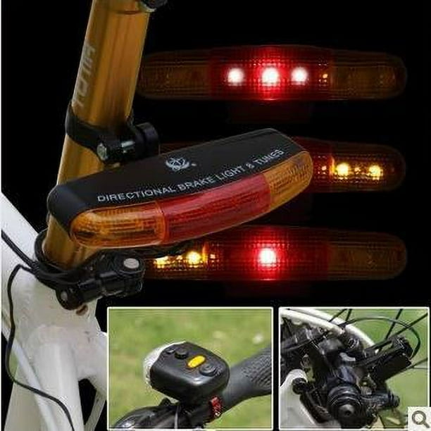 Intermitente LED para bicicleta, luz de freno direccional, bocina de 8 tonos, 1 pieza