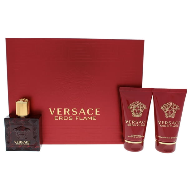Versace Versace Eros Flame Cologne Gift Set for Men, 3 Pieces
