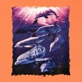 thumbnail image 2 of Wild Bobby, Underwater Whale Dolphin Bottlenose Nautical, Animal Lover, Front and Back Garment-Dyed Short Sleeve Tees, Neon Orange, 2XL, 2 of 3
