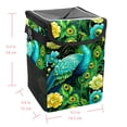 thumbnail image 5 of Peacock Mini Trash Can for Car: Foldable, with Lid, Leak-Proof, Hanging Storage Bag - Car Garbage Can, 5 of 6