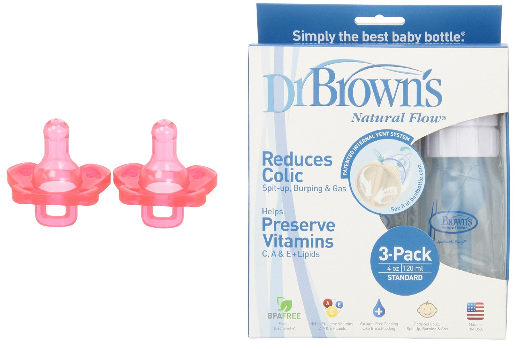 pacifier shaped like bottle nipple