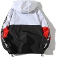 thumbnail image 2 of Chaqueta cortavientos ligera impermeable con capucha para hombre blanco 2xl ER, 2 of 6