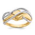thumbnail image 1 of 14k Two Tone Gold Wave Ring, 1 of 9