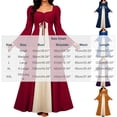 thumbnail image 3 of Palace Dresses for Women Long Sleeve Ruffle Hem Elegant Color Block Fashion Halloween Party Dress, 3 of 9