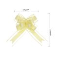 thumbnail image 2 of Unique Bargains 10pcs 9 Inch Extra Large Pull Bow Gift Wrapping Big Organza Bows Ribbon Yellow for Wedding Baskets Presents, 2 of 6