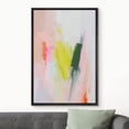 thumbnail image 3 of IDEA4WALL Framed Canvas Print Pastel Green, Yellow & Pink Color Field Abstract Wall Art Modern Artwork Decor Bohemian Minimalism Relax/Zen for Living Room, Bedroom - Black 16"x24", 3 of 5
