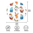 thumbnail image 4 of IAUYY Set of 4 Round Placemats for Dining Tables Heat-Resistant and Wear-Resistant DIY Printing Design Table Placemats，Applicable for Christmas Cute Illustration Style, 4 of 7