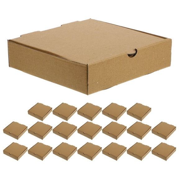 FONDOTIN Kraft Brown Corrugated Pizza Boxes - Takeout Boxes for Pizza, Food , and Catering