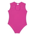 thumbnail image 6 of YONGHS Kids Girls Sleeveless Sparkly Diamond Gymnastics Ballet Dance Leotard Skating Bodysuit Hot Pink 6, 6 of 7