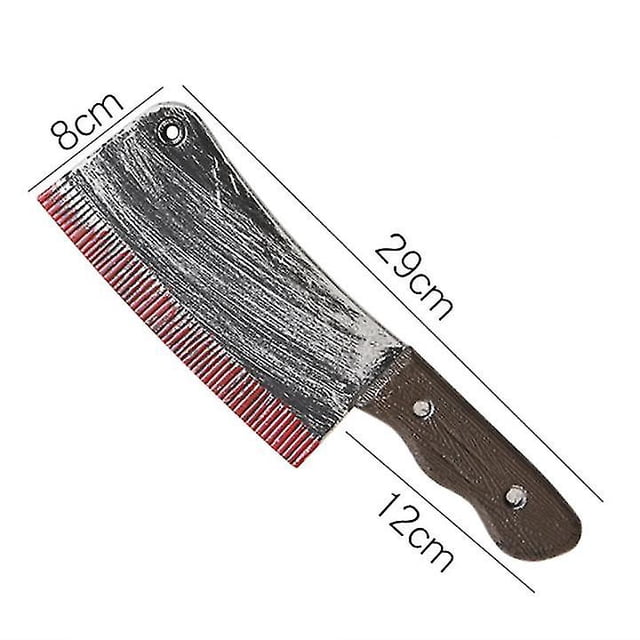 Cuchillo de sangre para Halloween, cuchillo afilado con sangre, Festival fantasma, juguete de plástico, cuchillo de cocina de simulación, accesorios complicados, cuchillo curvo