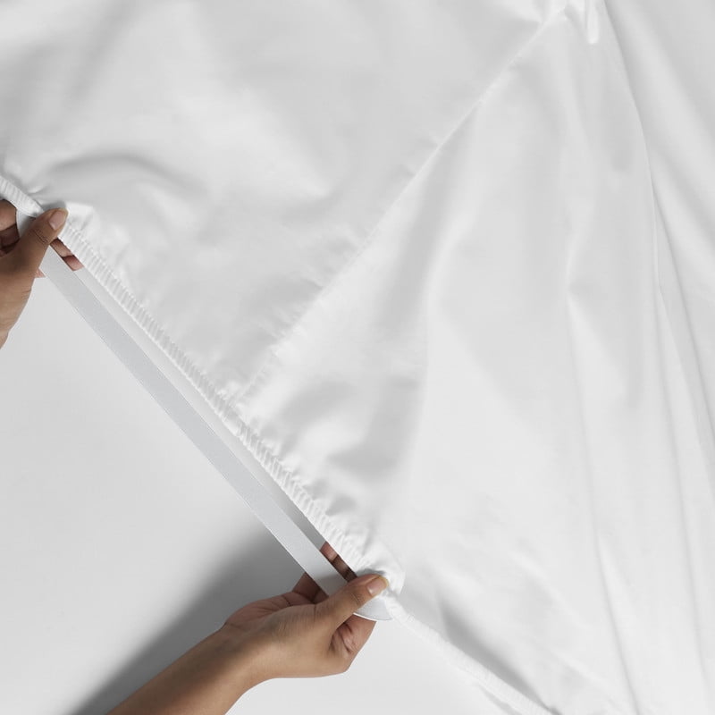 Superior Apus 100% Cotton 18" Deep Pocket Fitted Sheet, King, White