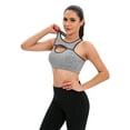thumbnail image 2 of DODOING Sports Bra for Women Racerback Padded Full Coverage Workout Wirefree Bra Workout Tops for Women, 2 of 8