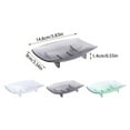 thumbnail image 3 of Boat-Shaped Soap Dish 2-Pack - Self Draining Bathroom Organizer with Non-Slip Feet, Clear & Gray PET Plastic Holder for Shower/Sink (5.8" Rustproof Design), 3 of 8