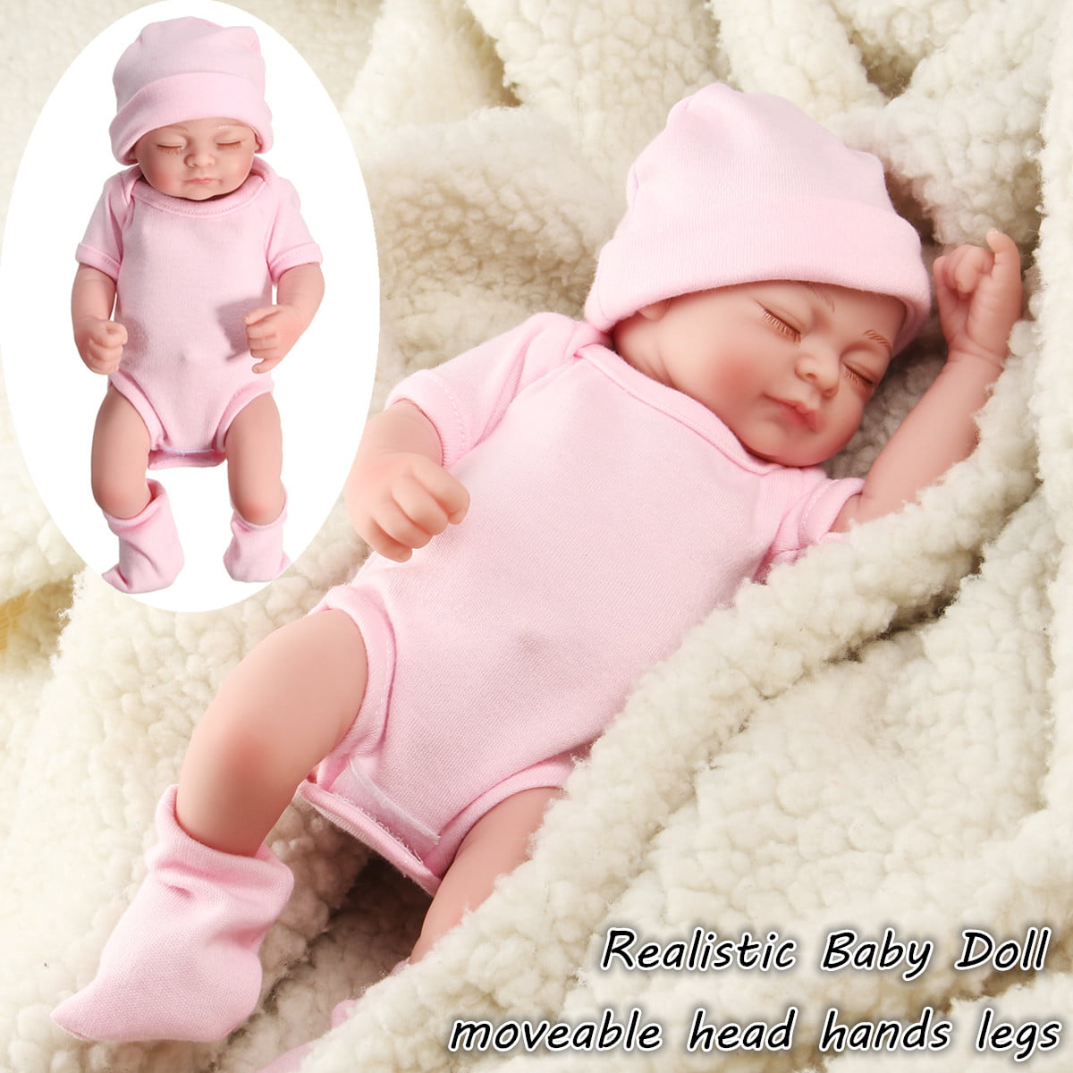 US 11" Silicone Handmade Cute NPK Doll  Baby Real Looking Newborn Dolls Blue Toy 