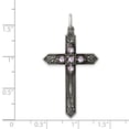 thumbnail image 3 of FB Jewels Sterling Silver June Birthstone Cross Pendant, 3 of 4