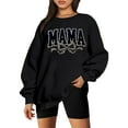 thumbnail image 2 of Mama Sweatshirt Crewneck Sweatshirt for Women Casual Oversized Pullover Loose Hoodies Long Sleeve Fall Pullover Tops Sweater, 2 of 4