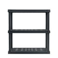 thumbnail image 2 of IRIS USA 3-Tier Shelving Unit, 38" Fixed Height, Large Storage Organizer for Home, Garage, Basement, Shed, and Laundry Room, 36"W x 18"D x 38"H, Made with Recycled Materials, Black, 2 of 6