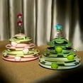 thumbnail image 4 of Cat Turntable Toy, Relieve Boredom Interactive 4  Turntable Cat Toy Balls With Spring Star For Kitten Supplies, 4 of 8