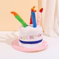 thumbnail image 2 of CuiLiyq Happy Birthday Cake Hat, Fancy Dress Party Hats, As Party Favors, Cake And 5 Multicolor Candles, Suitable for Children (Pink), 2 of 6