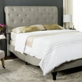thumbnail image 2 of SAFAVIEH Hathaway Modern Tufted Bed Frame with Nail Heads, Twin, Light Grey, 2 of 7