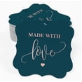 thumbnail image 2 of Inkdotpot Made With Love Wedding Bottle Tag Real Rose Gold Foil Favor Bracket Shape Hang Tags Pack Of 50, 2 of 7
