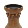thumbnail image 5 of DecMode 3 Candle Brown Wood Beaded Pillar Candle Holder, Set of 3, 5 of 8