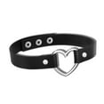 thumbnail image 1 of Collier Coloré Style Japonais Halloween Accessoire pour Femmes Cuir PU Ras-de-Cou Ras-de-Cou Chaîne Tour de Cou Ajustable Ras-de-Cou Cœur Scintillant Noir, 1 of 9