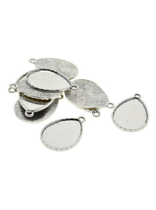 50pcs 25mm Round Cabochon Blanks Stainless Steel Pendant Cabochon Settings  Bezel Blanks Cabochons Trays Charms Tray Bezel Pendant Blanks Settings for Jewelry  Making and Crafts 32x27x2mm 