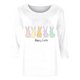 thumbnail image 3 of Tops de Cuello Redondo para las Mujeres Pascua Impresa 3/4 Mangas Blusa, Ligera Imitación Algodón Top Casual, 3 of 5