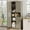 New gray with 1 grid, variant on BouPower Pantry Cabinet,70" Tall Kitchen Pantry Cabinet with 2 Doors and 3 Adjustable Shelves, Freestanding Cupboard, Modern Tall Storage Cabinet for Bathroom, Dining Room, Living Room