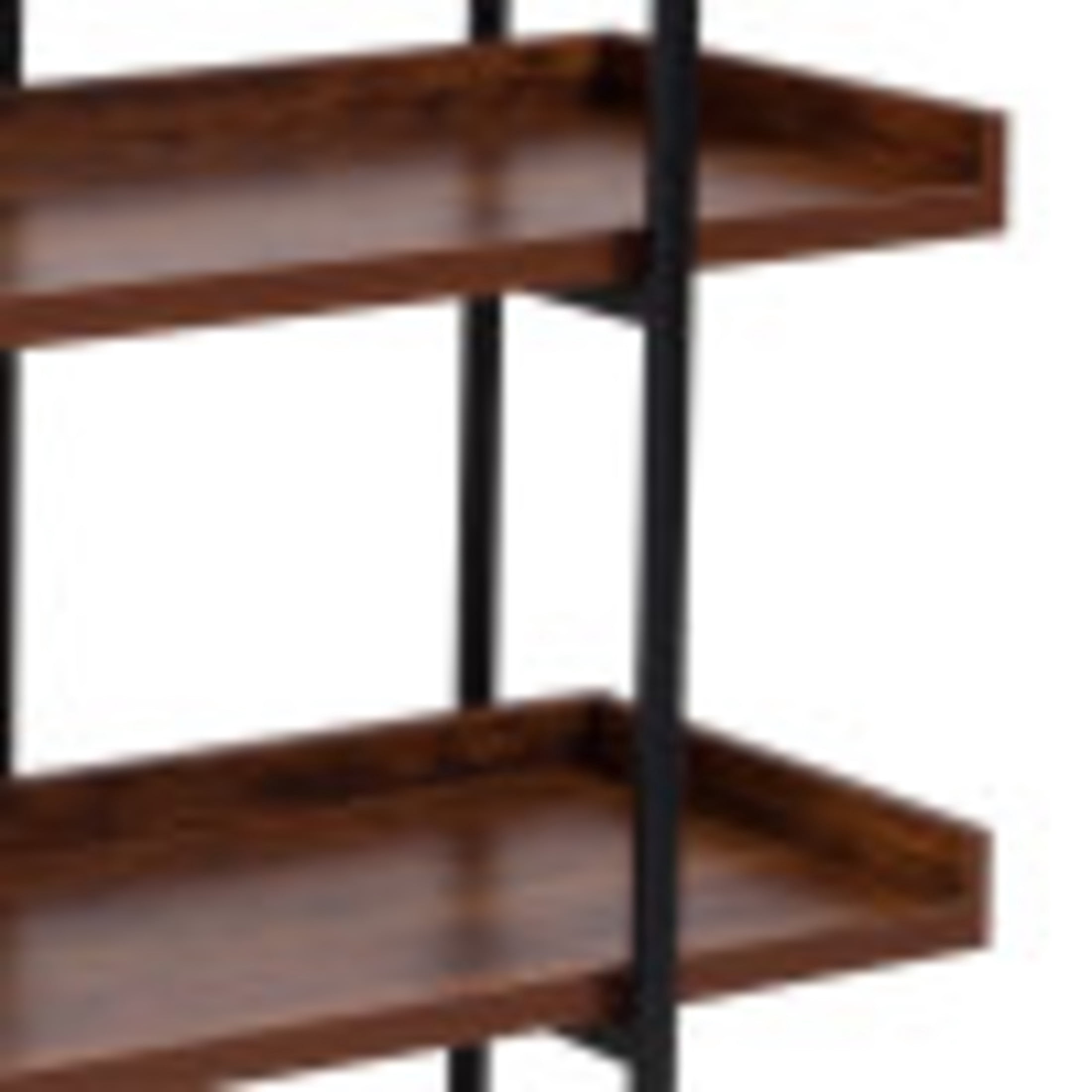Flash Furniture Mayfair 35"H Open-Style 3-Shelf Display Unit Bookcase, Rustic Wood Grain Finish