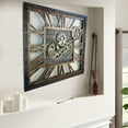 thumbnail image 3 of THE GEARS CLOCK Wall Clock with Real Moving Gears AM-LI_ 24 in Square Carbon-Grey, 3 of 8