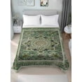 thumbnail image 4 of Teal Boho Flat Sheets Only Queen Size, Soft Breathable Bed Top Sheets for Mattress, Ehtnic Modern Geometric Abstract Art Luxury Bedding Flat Sheets for Home Hotel Bedroom Bed Protection, 4 of 9