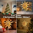 thumbnail image 6 of Lewondr Christmas Tree Topper Star with Remote Control,13inch Star Tree Topper with LED Light Beads, 10-Point Star Treetop for Home Xmas Decoration, 6H Timer 8 Lighting Modes, Champagne Gold, 6 of 8