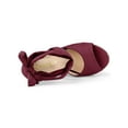 thumbnail image 4 of BLISSFUL STEP Chaussures pour Femmes Espadrilles à Lacets Sandales Compensées à Plateforme Bourgogne 9, 4 of 8