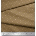 thumbnail image 2 of Soimoi Brown Modal Satin Fabric Anchor Hook & Small Country Flag Print Fabric by the Yard 42 Inch Wide, 2 of 3