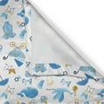 thumbnail image 6 of Ambesonne Cartoon Grommet Curtain, Stork Carrying an Elephant, 50" x 63", Amber Black Blue, 6 of 6