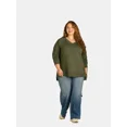 thumbnail image 2 of Terra & Sky Women's Plus Size Sweatshirt with Long Sleeves, Sizes 0X-4X, 2 of 4