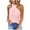Pink, variant on gakvbuo Summer Tank Tops For Women 2024 Women's Casual Slim Zipper Hanging Neck Solid Color Sleeveless Stitching Top