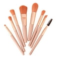 thumbnail image 2 of Xihbxyly Mini Juego de Brochas de Maquillaje, 8 Brochas de Viaje Portátiles, Brochas Versátiles para Sombras de Ojos y Rubor, Aplicadores de Maquillaje de Fibra Suave, Rutina de Belleza Diaria, Glamo, 2 of 2